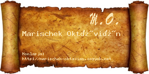 Marischek Oktávián névjegykártya